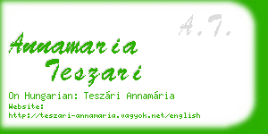 annamaria teszari business card